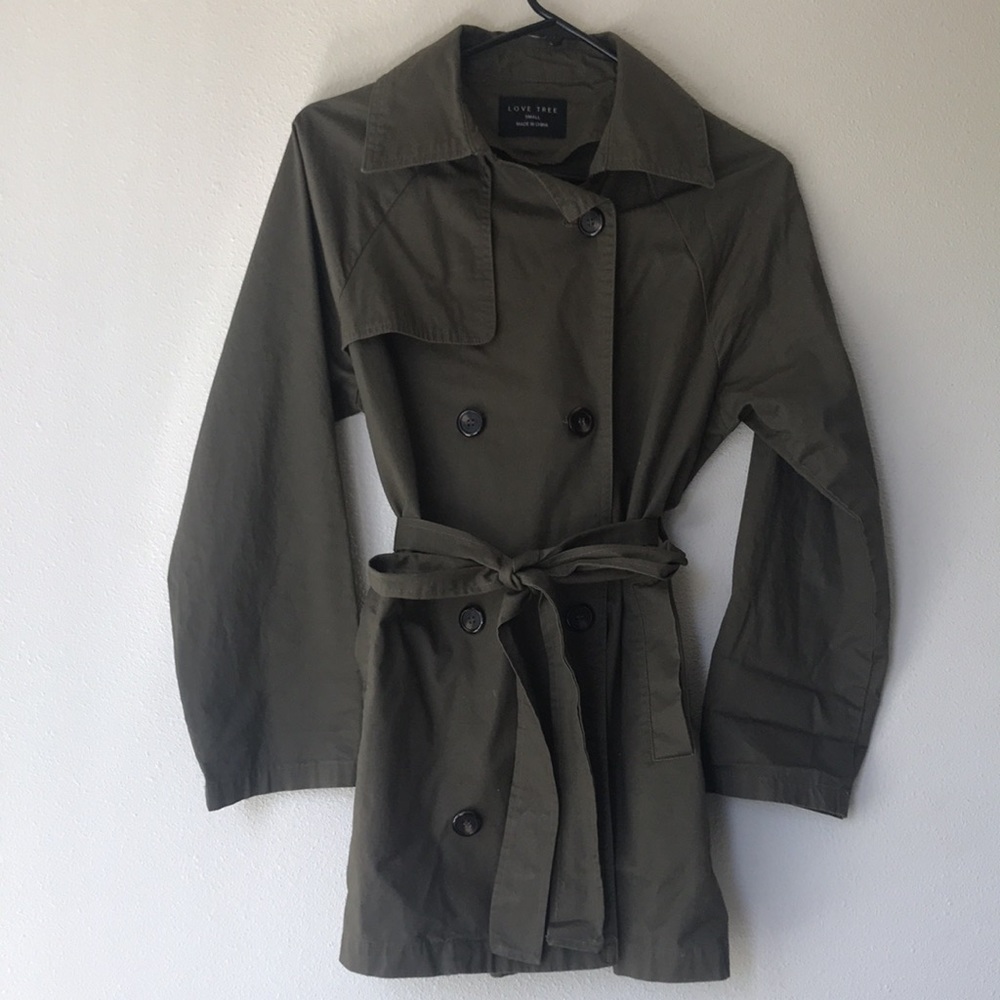 Love Tree Lightweight Belted Trench